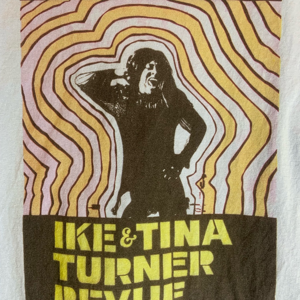 Ike  Tina Turner Xlarge Blue Graphic Preowned TShirt
